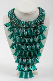 Vilaiwan Attr. Emerald Tone Beaded Necklace