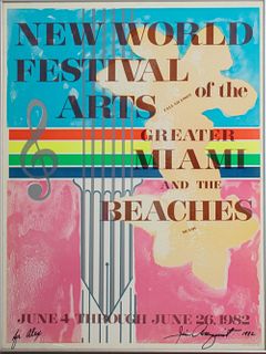 James Rosenquist Signed Arts Festival Poster, 1982