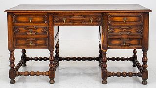 Jacobean Style Oak Desk