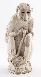 Modern Studio Art Pottery Monkey Sculpture