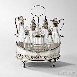 George IV Sterling Silver-mounted Cruet Set