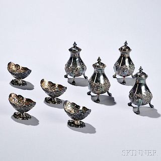 Eight Pieces of English Sterling Silver Tableware