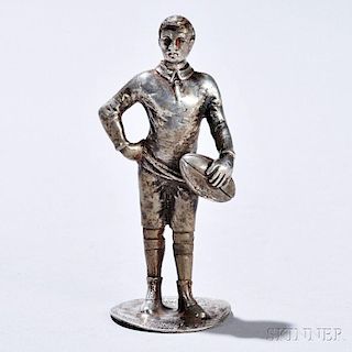 Edward VII Sterling Silver Rugby Player Finial