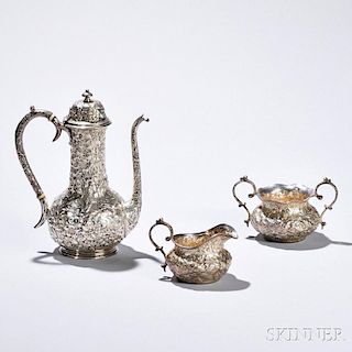 Three-piece Jacobi & Co. Sterling Silver Coffee Service