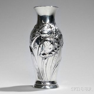 Gorham Art Nouveau Sterling Silver Vase