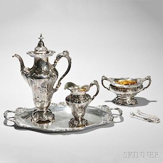 Five-piece Reed & Barton Sterling Silver Coffee Service