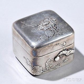 Whiting Sterling Silver Japanesque Inkwell