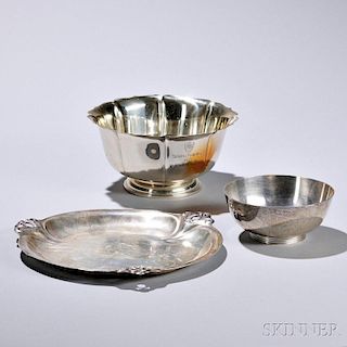 Three Pieces of American Sterling Silver Hollowware