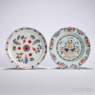 Two Tin-glazed Earthenware Dishes