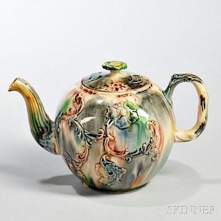 Lead-glazed Earthenware Teapot and Cover