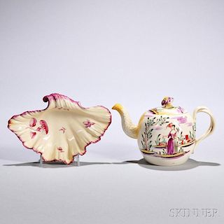 Two Creamware Table Items