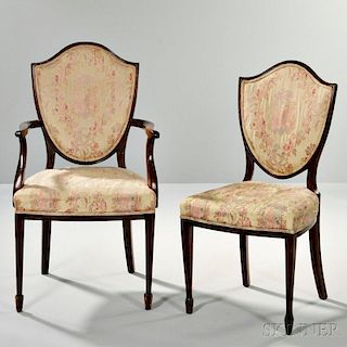 Eight Hepplewhite-style Dining Chairs