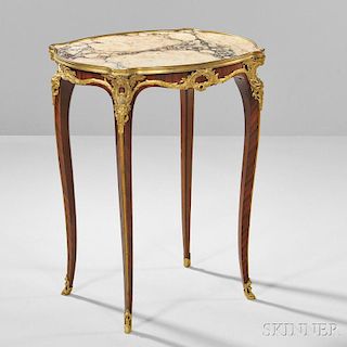 Louis XVI-style Gilt-bronze Marble-top Table Ambulant