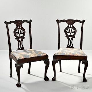 Six Georgian-style Mahogany Side Chairs