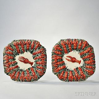 Pair of Longchamp Palissy Dishes