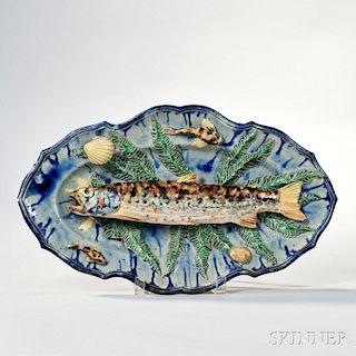 Alfred Renoleau Palissy Ware Fish Platter