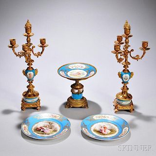 Five Sevres Porcelain Table Articles
