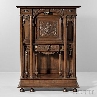Continental Renaissance-style Walnut Cabinet