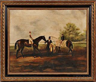 British School, 19th Century      Gentleman with Two Race Horses