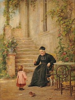 Vincent Jean Baptiste Chevilliard (French, 1841-1904)      A Treat for Baby
