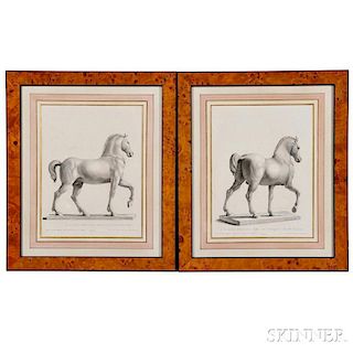 After Gianantonio Faldoni (Italian, 1690-1770) and Giovanni Cattini (Italian, 1715-1804), Four Framed Engravings: Sopra la Porto Maggio