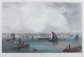 A Hand-colored Engraving By Charles Mottram 24 1/2 x 38 1/2 inches.