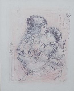 * Edna Hibel, (American, 1917-2015), Mother and Child