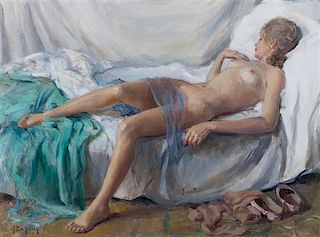 J. Bon Yessey, (20th century), Reclining Nude