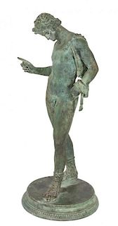 An Italian Bronze Figure Height 24 inches.