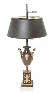 * An Empire Gilt and Patinated Bronze Urn Height 24 1/2 inches.