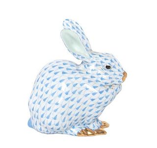 A Herend Porcelain Bunny Figurine Height 5 inches.