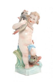 A Berlin (K.P.M.) Porcelain Figure Height 7 7/8 inches.