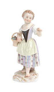 A Meissen Porcelain Figure Height 5 3/4 inches.