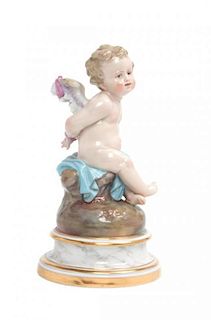 A Meissen Porcelain Figure Height 6 3/4 inches.