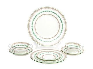 * A Minton Porcelain Dinner Service for Twelve Diameter of first 10 5/8 inches.