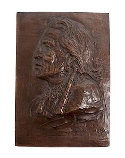 * An American Bronze Plaque Height 10 x width 7 inches.