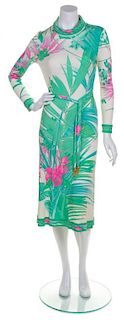 A Leonard Multicolor Silk Floral Dress,