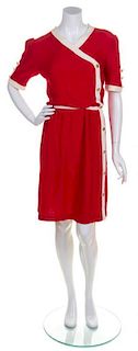 An Adolfo Red Knit Dress,