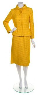 A Givenchy Yellow and White Wool Suit,