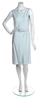A Bill Blass Sea Foam Sleeveless Dress, Size 8.