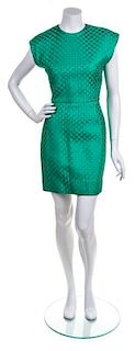 A Gianni Versace Green Basketweave Dress,
