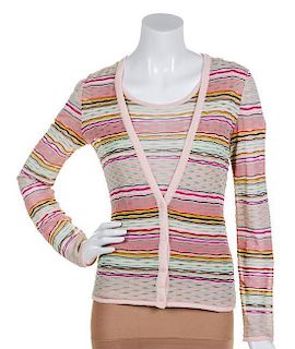* A Pair of Missoni Striped Cardigans,