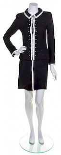 * A Chanel Black Boucle Skirt Suit, Size 36.