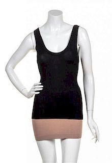 An Hermes Black Ribbed Tank, Size S.