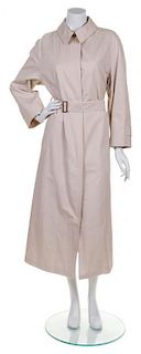 An Hermes Tan Cotton Trench Coat,