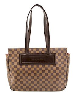 * A Louis Vuitton Damier Ebene Parioli Tote Bag, 14" x 11" x 4".