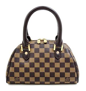 A Louis Vuitton Damier Ebene Small Bowler Bag, 9" x 6" x 5".