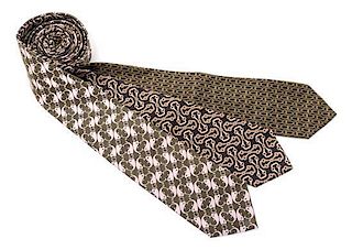 * A Group of Three Gucci Neckties,