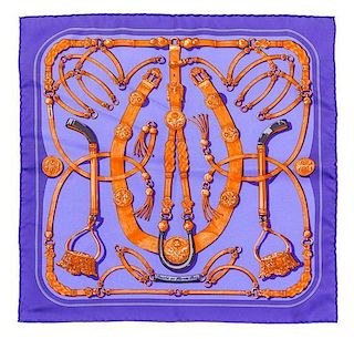 * A Group of Hermes Silk Pocket Squares, 16" x 16".