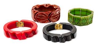 A Group of Four Bakelite Bangles,